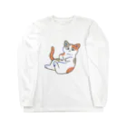 猫屋カエデの三毛猫 ロングスリーブTシャツ