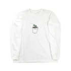 葉っぱ工房の葉っぱ  鉢植え Long Sleeve T-Shirt