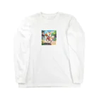 happiness_shopのかわいい子犬が元気いっぱい！ Long Sleeve T-Shirt