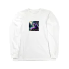 Motidukiの 紫色なトラ Long Sleeve T-Shirt