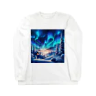 すずらん24のオーロラのある風景 Long Sleeve T-Shirt