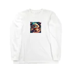 時計樹の森の幻想的な子犬グッズ Long Sleeve T-Shirt