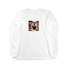 me-tooの知識欲旺盛なわんちゃん Long Sleeve T-Shirt