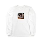 LuckyRiverShineの袋に入っている猫 Long Sleeve T-Shirt