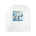 Toppogidaikonの競争するペンギン達 Long Sleeve T-Shirt