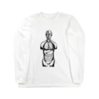 DXMOUVE(ドゥモーヴェ)の臓器帝国医学柄(人体模型) ロングスリーブTシャツ