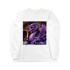 comati12の神秘的な紫の神龍 ロングスリーブTシャツ