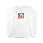 市来の喜ぶ柴犬 Long Sleeve T-Shirt