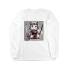 michael−skショップの猫侍 ロングスリーブTシャツ