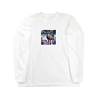 colaman0201の赤花のトナカイ Long Sleeve T-Shirt