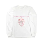 納豆ごはんのA mouthful of strawberries is so sweet! Long Sleeve T-Shirt