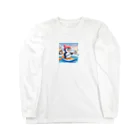 Enjoy 旅SUP!の旅ペンギン　アラスカでSUP 寒！ Long Sleeve T-Shirt