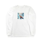 ブルーレイの氷山と狐 Long Sleeve T-Shirt