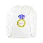 おしゃまち歩き【北海道】の誕生石シリーズ（9月・サファイア） Long Sleeve T-Shirt