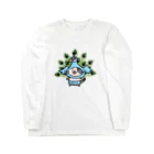 ひよこ男爵とまだむにゃんの孔雀さんだにゃん Long Sleeve T-Shirt