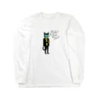 猫の奴隷のインプレゾンビ猫 ロングスリーブTシャツ