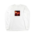 kyuamomoichiのレッドファイヤー Long Sleeve T-Shirt