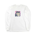 burebiの怒る猫 ロングスリーブTシャツ