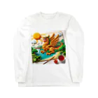 ハピShopのフライドラゴン Long Sleeve T-Shirt