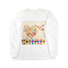 Happiness Home Marketのハートフルフル Long Sleeve T-Shirt