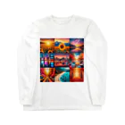 HAPPYTimeのカラフル背景 Long Sleeve T-Shirt