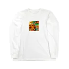 123_maのかわいい猫のイラストグッズ Long Sleeve T-Shirt