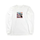 だんのんの桜と富士山と猫 Long Sleeve T-Shirt