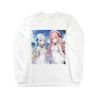 AzurのAzur&Azvl 白ワンピース ロングスリーブTシャツ