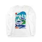 みなとまち層のジュラ紀の海のいきもの ロングスリーブTシャツ