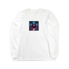 たんたん狸の不気味で可愛い森の不気味で可愛い熊001 Long Sleeve T-Shirt