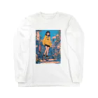 Kazuya Satoの昭和テイストカラフルPOPガーリー Long Sleeve T-Shirt