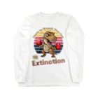 Stylo Tee Shopの絶滅までKOをするティラノサウルス Long Sleeve T-Shirt