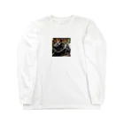 fumi_sportsの絵画人、ゴリラ Long Sleeve T-Shirt