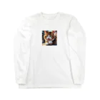 oz-chanの何かしようとしてる猫 Long Sleeve T-Shirt