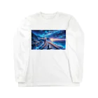 space catの銀河鉄道の猫 Long Sleeve T-Shirt