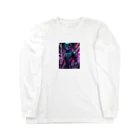 Skeletonの超クールな骸骨のサイバーパンクアート！ Long Sleeve T-Shirt