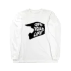 QUQU_WORKSのオフロードライフ オフロードヘルメットシルエットデザイン ブラック Long Sleeve T-Shirt