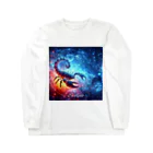 huwari-hanaakariの星のきらめき　蠍座イメージ ロングスリーブTシャツ