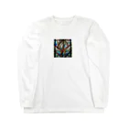 ganeshaの抽象パターンステンドグラス Long Sleeve T-Shirt