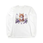 Y m @Y's shopの子猫とお花 ロングスリーブTシャツ