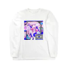 ムラサキゲジゲジのオンラインショップのマカロン ぐちゃぐちゃサイバー Long Sleeve T-Shirt