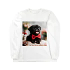 黒パグ🖤Black Pug laboratory🖤のcute Pug series Long Sleeve T-Shirt