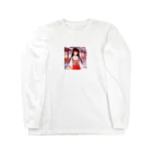 Cartoonのかわいい巫女さん Long Sleeve T-Shirt