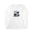 面白デザインショップ ファニーズーストアの"Together in joy" - 一緒に喜びを Long Sleeve T-Shirt