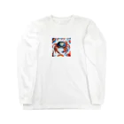 かずのこの水墨画カニ Long Sleeve T-Shirt