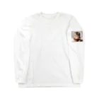 しんふぉショップの読書する赤ちゃんネコのグッズ Long Sleeve T-Shirt