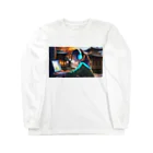 Nodoka Silence Library - WEB SHOPのTyping Girl Long Sleeve T-Shirt