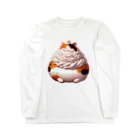 猫屋のクリーム三毛猫 Long Sleeve T-Shirt