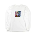 プレヒストリック・ワイルドの四季を感じるオオカミ Long Sleeve T-Shirt