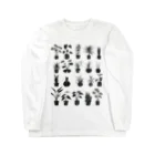 Chi3のモノクロームの植物園 Long Sleeve T-Shirt